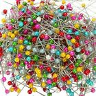 100x Round Head Dressmaking Sewing Straight Pins Mixed Color 9cd3