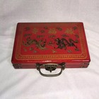 Vintage Chinese Mahjong Set Traditional 144 Tiles Mah-jong Game Set W  Case Box