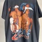 Vintage Reprint Tupac Rap Tee Shirt Bay Club All Eyez On Me Lyrics Faded Xl