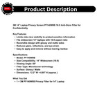 3m 14  Laptop Privacy Screen Pf140w9b 16 9 Anti-glare Filter For Confidentiality