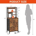 Cotublr Night Stand Tall Nightstand Charging Station And Led Lights Side Table