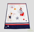 5 Piece Baby Nursery Crib Bedding Set -animal   Sports Festival - Red white blue