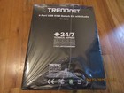  new Sealed  Trendnet Tk-409k 4-port Usb Kvm Switch With Audio Support White