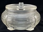 Art Deco Glass Powder Box Dresser Vanity Trinket Jewelry