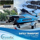 Wavesrx Boat   Jet Ski Trailer Straps - Quick Release Marine Tie Downs