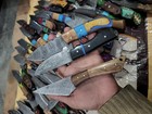 Lot Of 20 Custom Handmade Damascus Steel 8  Full Tang Skinner Hunting Knifes Usa