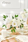 White Silk Artificial Flowers For Diy Wedding Bridal Bouquets Centerpieces