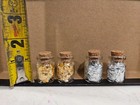 4 Medium 1   Vials Filled Full Of Big Gold Leaf Flakes  Silver Flake