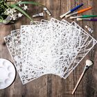 8 Pieces Stencils For Crafts Reusable Texture Bee Spider Stencils Net Wood Mixed