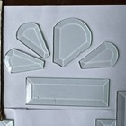 Lot Of 41 Small To Large Beveled Glass For Stained Glass Cross Set Diamond Long
