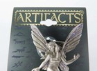 Vtg Jj Janette Jewelry Glitter Flower Fairy Mistical Artifacts Pewter Pin Brooch
