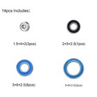 Blue Sealed Precision Ball Bearings Kit For 1 24 Losi Micro-b Buggy Upgrade