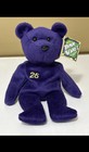 Mark Mcgwire  25 Salvino s Bamm Beano Plush Bear Purple Beanie Baby