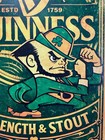 Guinness Beer - Notre Dame University Sign - Fighting Irish College Football