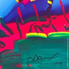 Peter Max  blushing Beauty  Framed Hand Signed Offset Lithograph Art