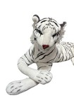 Jumbo Melissa And Doug White Bengal Tiger Plush Stuffed Animal 20 hx65 lx20 w