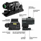 G45 G43 G33 Qd Magnifier 558 Red Green Dot Holographic Reflex Sight Scope 20mm