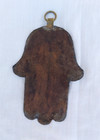 Rare Ancient Antique Moroccan Decorated Double Judaica Bronze Hamsa Pendant Amul