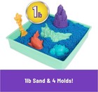 Kinetic Sand Sandbox Set 1lb Blue Play Sand Sandbox Storage 4 Molds And Tools Se