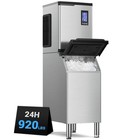 Commercial Ice Machine 920lbs 24h storage 550lbs Industrial Ice Maker Self-clean