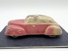 Vintage 30s Sun Rubber Co Red Sedan Car Cream Wheels Made In Usa