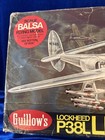 Vtg 1972 Guillow s Lockheed P-38l Lightning Balsa Wood Model Airplane Kit   2001