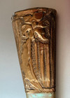 Art Nouveau Parasol Handle  Rolled Gold And Mother-of-pearl  Mono Mfd  Lilies 