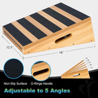 Wooden Slant Board  5 Adjustable Angles  500 Lb  Side Handle