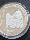 1985 Mo 500p Mexico Silver Proof Coin  75th Anniversary  1910 Revolution 