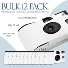 White Disposable Cameras For Wedding  12 Pack      Deluxe Disposable Camera Bul   
