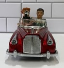 1960 s Vintage Photoing On Car Battery-operated Tin Toy  Red Convertible No Box