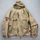 Us Army Dcu Desert Camo Chemical Protective Jacket Mens Medium Tan Military 90s