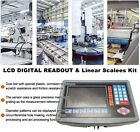 Lcd Digital Readout Dro Linear Kit Glass Scales Encodor For 9x42 Bridgeport Mill