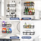 5 Pack Shower Caddy Organizer Rack Shelf For Inside Shower  Adhesive Bathroom   