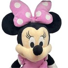Disney Store Minnie Mouse Plush Pink Polka Dot Dress Stuffed Animal Doll Toy 18 