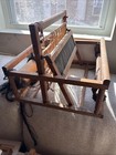 Vintage Wooden Tabletop Rigid Heddle Weaving Loom Kit With Project   Yarn
