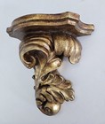 Vtg Style Gold Gilded Wall Shelf Corbel Bracket Ornate Leaf Resin Composite 9 