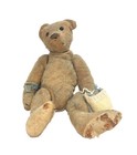 Rare Early Antique C 1900s Steiff Teddy Bear-13    Mohair  Rough Condition 