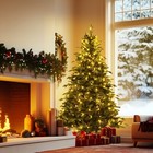 6ft Pre-lit Artificial Christmas Tree Xmas Tree W 1455 Pe pvc Mixed Branch Tips   