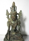 Antique 10  Chinese Late Qing Dynasty Bronze Buddha Sculpture  Circa 1870