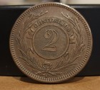1869 Uruguay 2 Centesimos