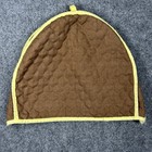 Vintage Holly Hobbie Brown Yellow Floral Quilted Toaster Cover Flower - 10   x 12   