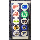 Vintage 1974 Nhl Hockey Team Emblems Sticker Set Atlanta Flames California Seals