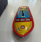 Vintage J  Chein Tin Speed Boat new Old Stock From Original Case all Working 