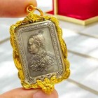 Phra Chinnarat Buddha Siam King Rama V Gold Micron Pendant Talisman Thai Amulet