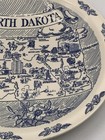 Vernon Kilns North Dakota State Plate Blue 10 1 2  Bismark