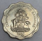 1980 Bahamas 10 Ten Cents - Circulated Copper Nickel World Coin - L3