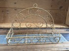 French Country Arched Metal Wall Planter Shelf Rustic Patina Farmhouse Decor