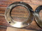 Pair 2  Vintage Polished Bronze Fixed Ports Or Deck Deadlight 7 1 2  Od 5  Glass