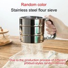 1pc Stainless Steel Flour Sifter Baking  Powder Sugar Shaker With Hand Press